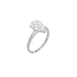 Pear Shape Cathedral Setting Ring WG