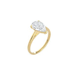 Pear Shape Cathedral Setting Ring YG