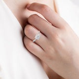 Cushion Cut Contemporary Four Prong Setting WG