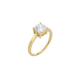 Cushion Cut Contemporary Four Prong Setting YG