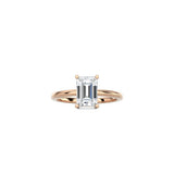 Emerald Cut Contemporary Four Prong Setting RG