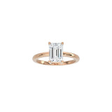 Emerald Cut Contemporary Four Prong Setting RG