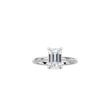 Emerald Cut Contemporary Four Prong Setting WG