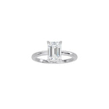 Emerald Cut Contemporary Four Prong Setting WG