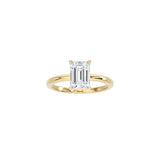 Emerald Cut Contemporary Four Prong Setting YG