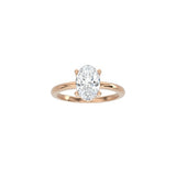 Oval Cut Contemporary Four Prong Setting RG