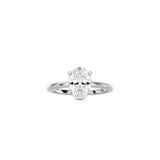 Oval Cut Contemporary Four Prong Setting WG