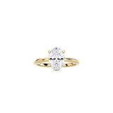 Oval Cut Contemporary Four Prong Setting YG