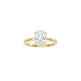 Oval Cut Contemporary Four Prong Setting YG