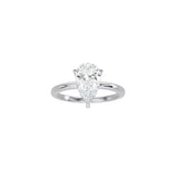 Pear Shape Contemporary Four Prong Setting WG