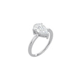 Pear Shape Contemporary Four Prong Setting WG