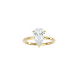 Pear Shape Contemporary Four Prong Setting YG