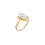 Pear Shape Contemporary Four Prong Setting YG