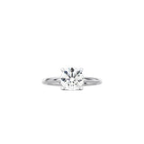 Round Cut Contemporary Four Prong Setting WG