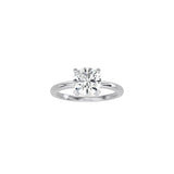 Round Cut Contemporary Four Prong Setting WG