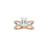 Emerald Cut X Pavé Band Ring RG