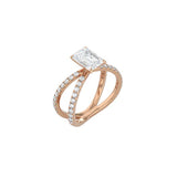 Emerald Cut X Pavé Band Ring RG