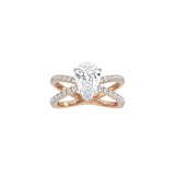 Pear Shape X Pavé Band Ring RG