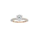 Cushion Cut Triple Row Pavé Band RG