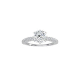 Cushion Cut Triple Row Pavé Band WG