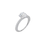 Cushion Cut Triple Row Pavé Band WG