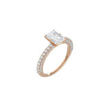 Emerald Cut Triple Row Pavé Band RG