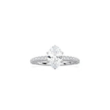 Oval Cut Triple Row Pavé Band WG