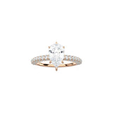 Pear Shape Triple Row Pavé Band RG