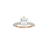 Pear Shape Triple Row Pavé Band RG