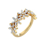 Baguette Floral Ring